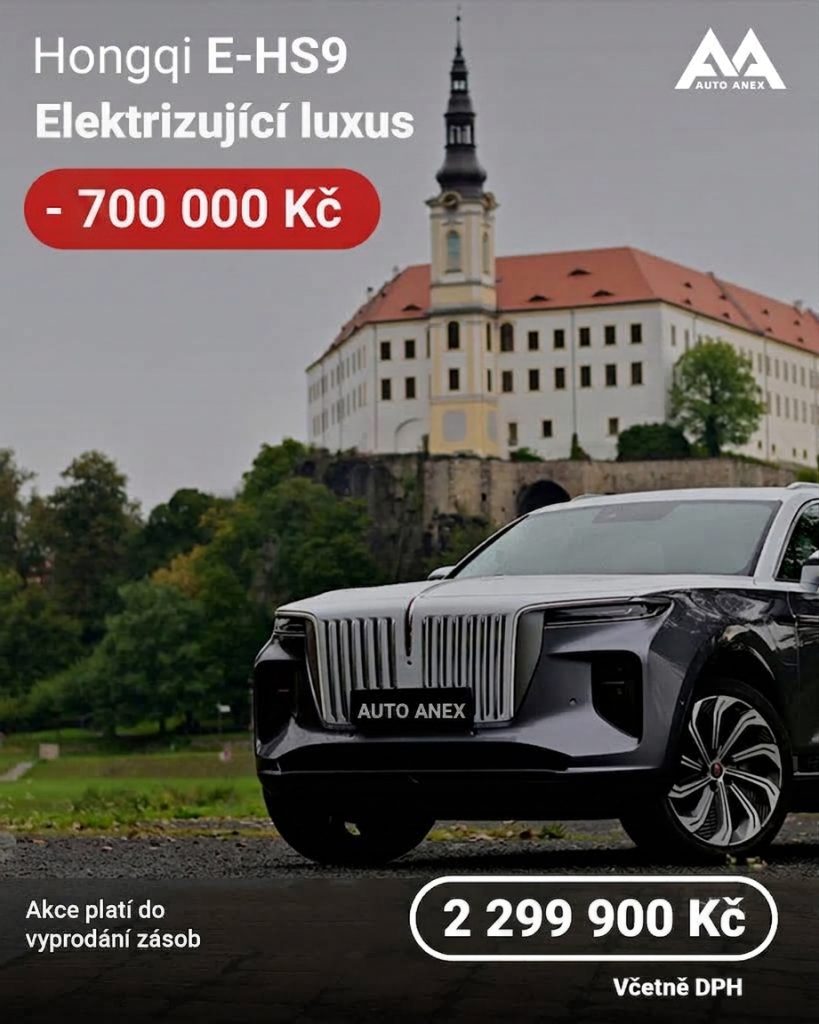 HONGQI E-HS9 je nyní skladem za 2 299 900 Kč